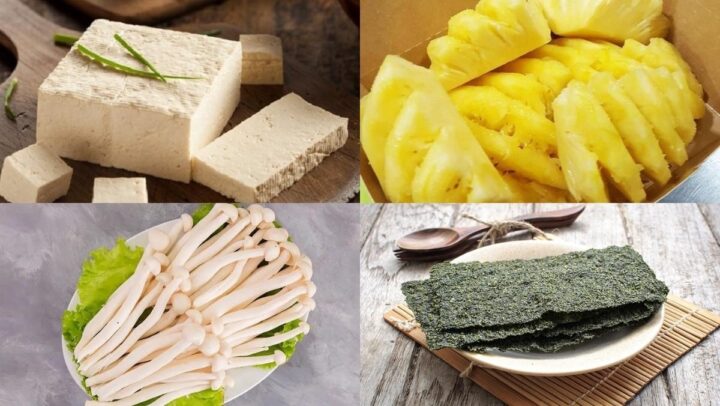 Các nguyên liệu tươi ngon để nấu bún chả cá chay rong biển