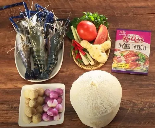Nguyên liệu cách nấu món Tom Yum Thái