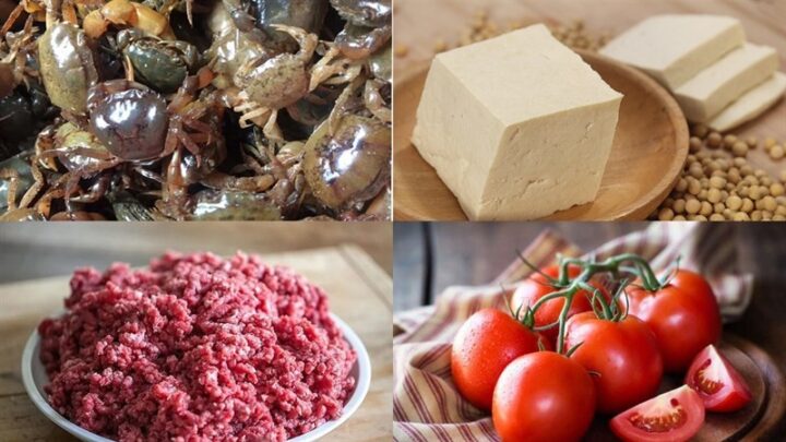 Cua đồng tươi sống, nguyên liệu chính cho món bún riêu