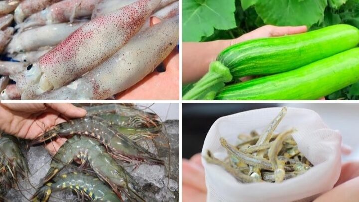 Nguyên liệu làm canh đậu tương hải sản Hàn Quốc