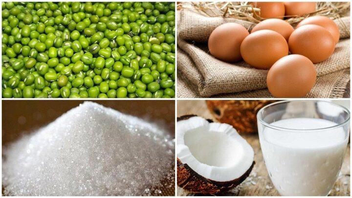 Nguyên liệu chuẩn bị cho cách nấu chè đậu xanh hột ngon