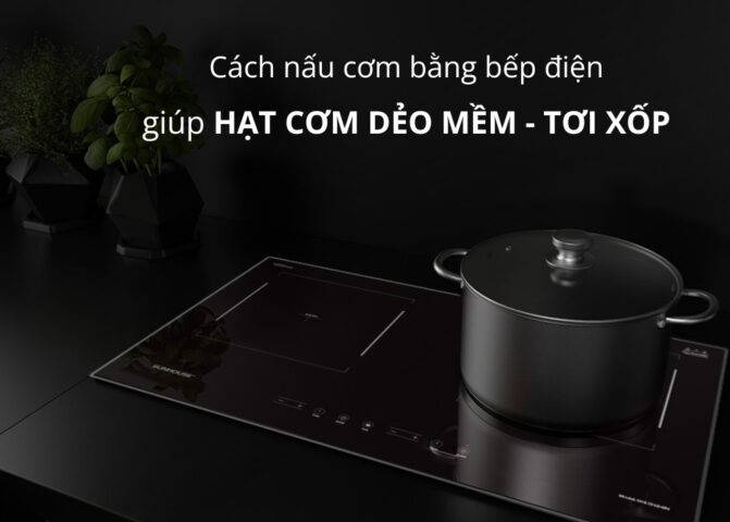 Nồi nấu cơm trên bếp điện