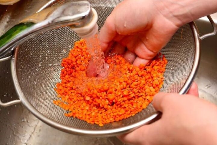 Sơ chế đậu lăng đỏ