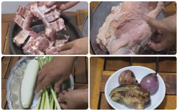 Nguyên liệu tươi ngon cho món lẩu bò hầm sả đậm đà