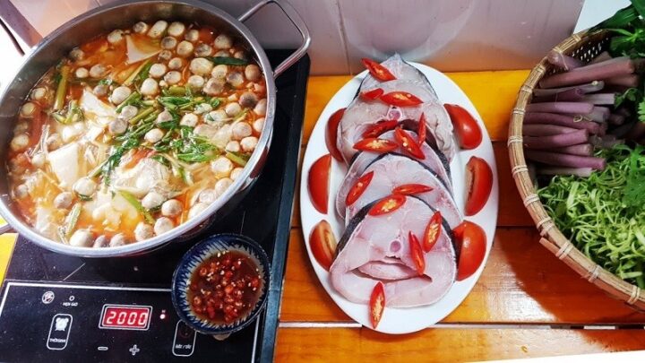 Lẩu cá bóp măng chua hấp dẫn