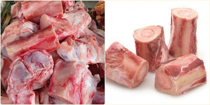 xương bò tươi để nấu nước dùng phở