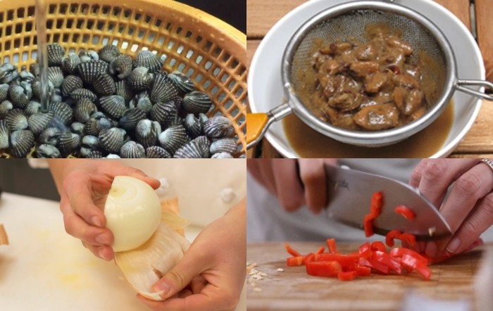 hướng dẫn sơ chế sò huyết sạch sẽ trước khi thực hiện cách nấu sò huyết rang me