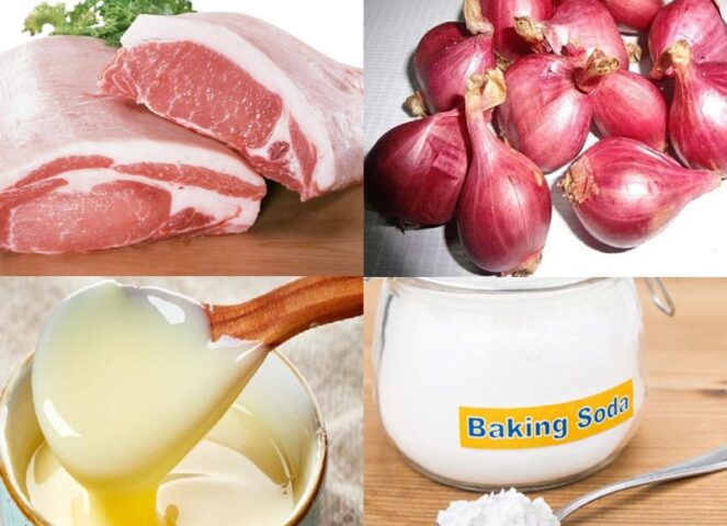 Nguyên liệu món ăn thịt bung (hầm nhừ) miền trung