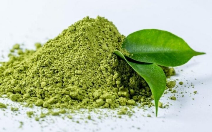 Bột trà xanh chất lượng cao có màu xanh tự nhiên
