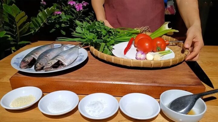 Nguyên liệu chuẩn bị cho cách nấu cá bạc má nấu ngót truyền thống