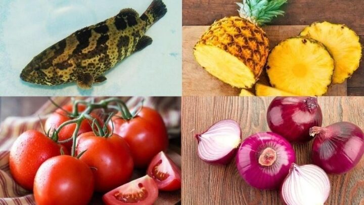 Các nguyên liệu tươi ngon chuẩn bị cho món canh cá chua dứa