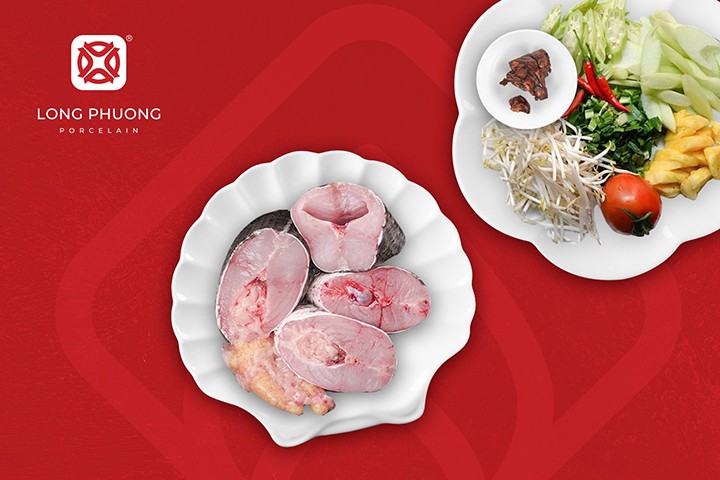 Các nguyên liệu tươi ngon chuẩn bị nấu canh chua cá lóc