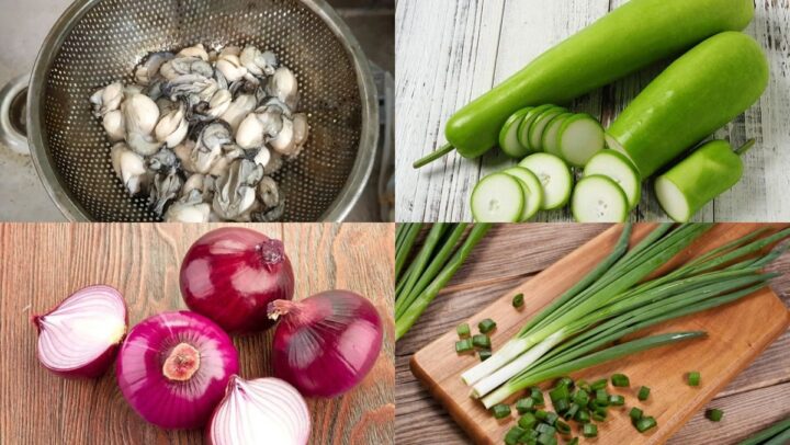 Nguyên liệu món ăn canh hàu nấu bầu