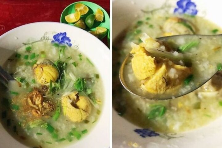 Cháo hột vịt lộn thơm ngon, bổ dưỡng