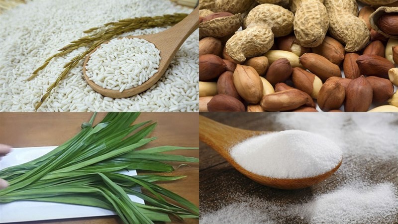 Các loại nguyên liệu cơ bản cho cách nấu chè con ong bằng đường thốt nốt dẻo thơm