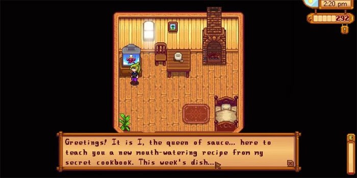 Hướng dẫn nấu ăn trong Stardew Valley thông qua chương trình Queen of Sauce