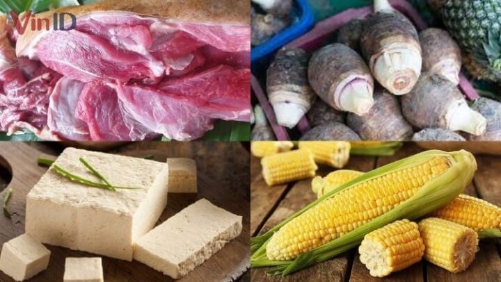 Bộ nguyên liệu cơ bản chuẩn bị cho cách nấu thịt dê không hôi thành món lẩu
