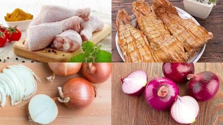 Nguyên liệu món ăn gà nấu măng khô