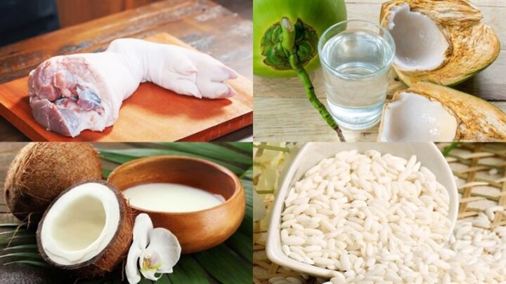 Giò heo sạch chuẩn bị nấu món hon