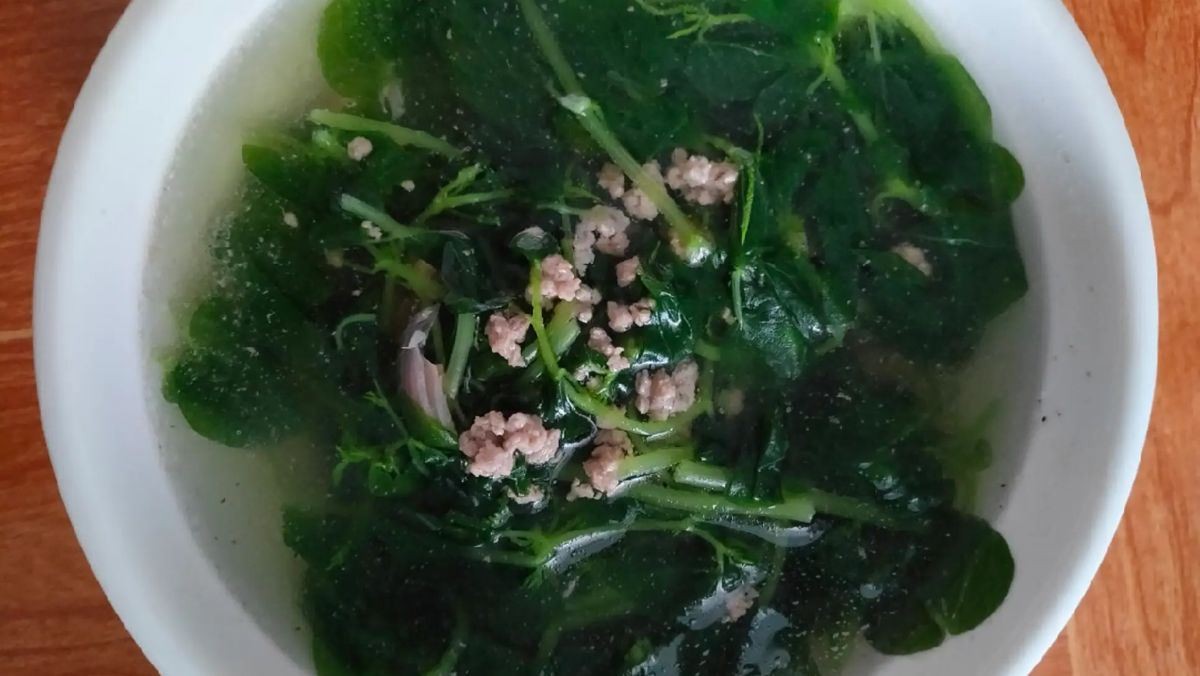 Canh rau càng cua thanh mát
