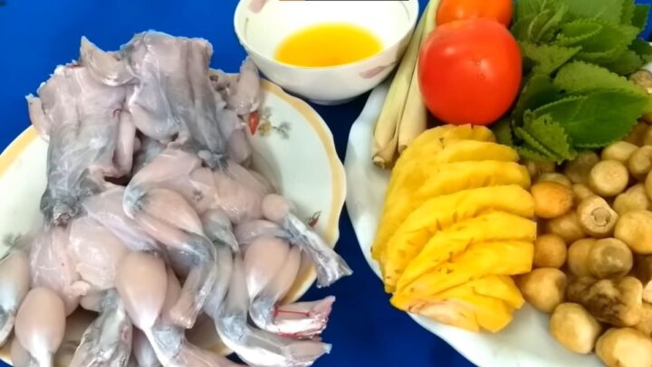 Nguyên liệu Lẩu ếch sa tế