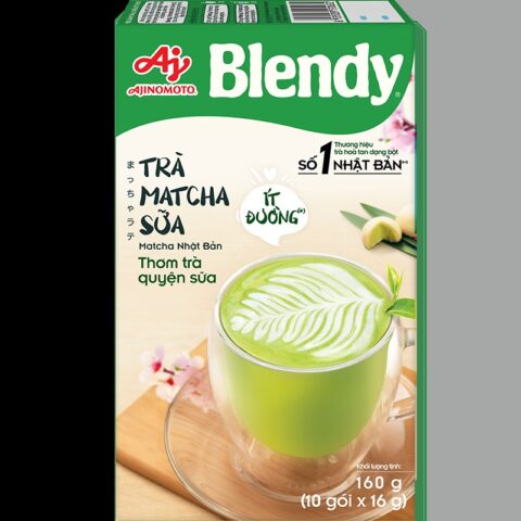 Blendy Trà Matcha Sữa giải khát hoàn hảo khi thưởng thức bánh gạo Tokbokki