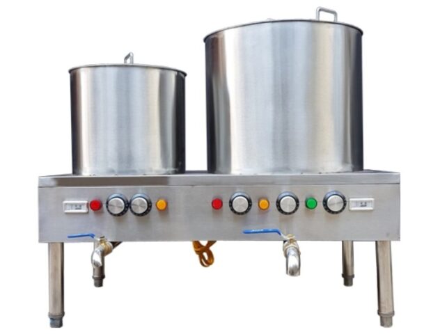 Nồi nấu nước dùng mì cay công nghiệp với các mức dung tích khác nhau