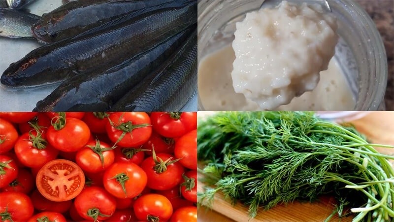 Nguyên liệu tươi ngon cho món canh chua cơm mẻ cá lóc