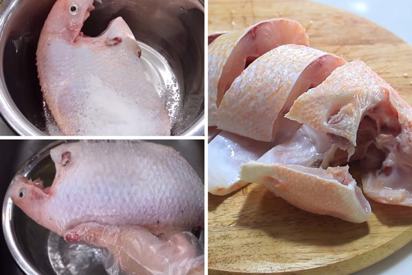 Hướng dẫn sơ chế cá diêu hồng đúng cách để loại bỏ nhớt và mùi tanh, chuẩn bị cho cách nấu canh chua cá diêu hồng