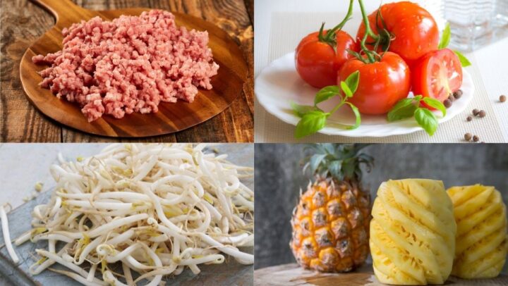 Nguyên liệu món ăn canh chua thịt băm
