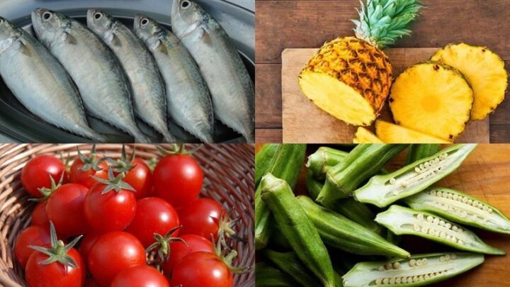 Nguyên liệu món ăn canh chua cá bạc má