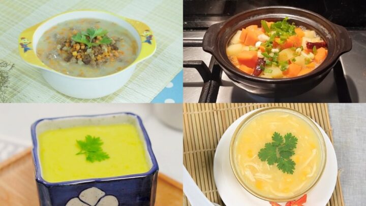 Món súp khoai tây sánh mịn, nóng hổi được trang trí rau thơm