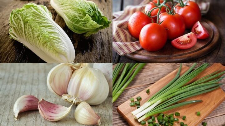 Nguyên liệu làm canh cải thảo cà chua