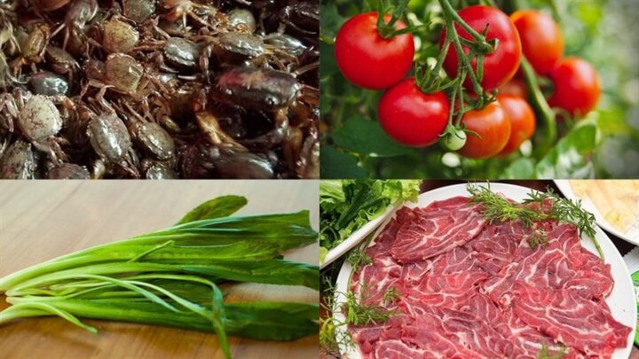 Nguyên liệu chính cho món bún cua bò tươi ngon