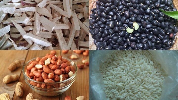 Tổng hợp các nguyên liệu cần thiết để làm món khoai xéo Nghệ An truyền thống