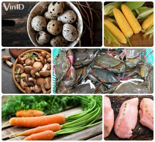 Nguyên liệu làm món súp hải sản tươi ngon