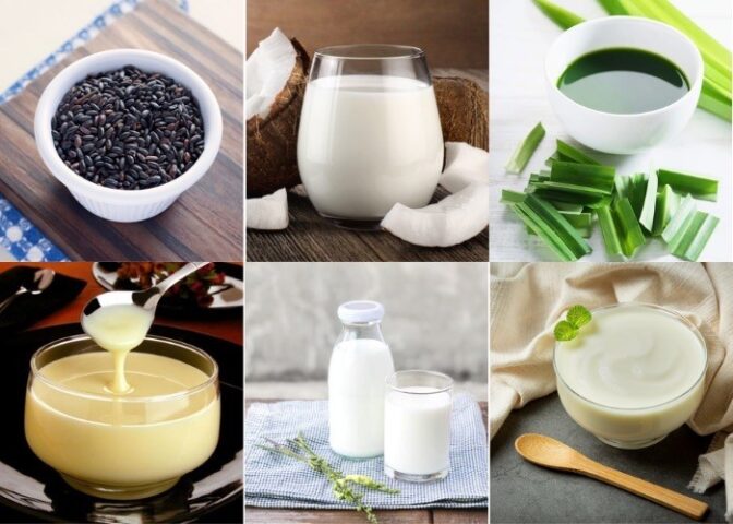Nguyên liệu chính chuẩn bị cho cách nấu sữa chua nếp cẩm bằng nồi cơm điện