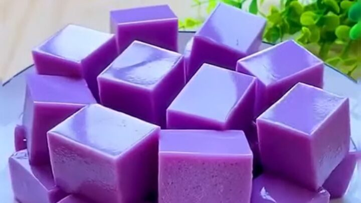 Pudding khoai môn thơm béo, món tráng miệng đẹp mắt và bổ dưỡng