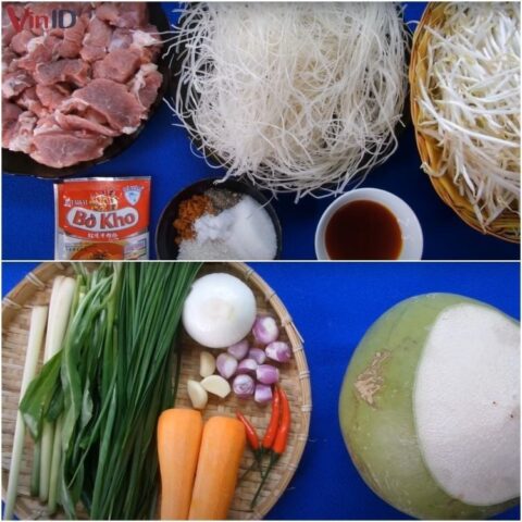 Các nguyên liệu chính để nấu bò kho mềm ngon, chuẩn vị.
