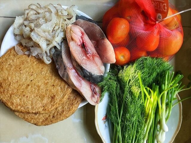 Nguyên liệu nấu bún cá biển thơm ngon
