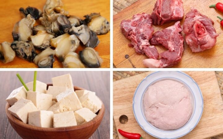 Nguyên liệu tươi ngon cho món bún ốc chuẩn vị