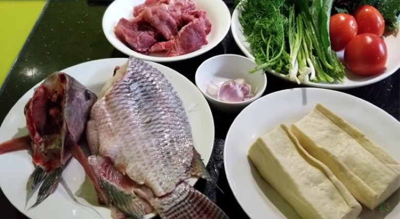 Nguyên liệu nấu bún riêu cá tươi ngon