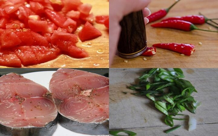 Sơ chế nguyên liệu cho cách nấu cá sốt cà chua