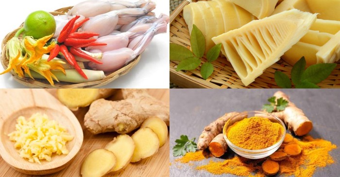 Nguyên liệu chính cho món ếch xào măng chua gồm thịt ếch, măng chua, hành lá và các loại gia vị cơ bản.