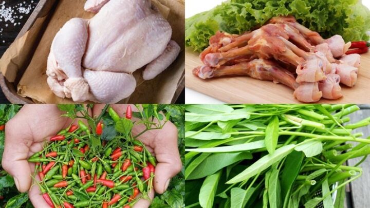 Nguyên liệu chính nấu món lẩu gà chanh ớt