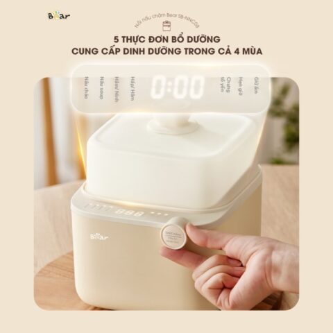 Nồi nấu cháo chậm Bear SB-NNC08 với núm xoay