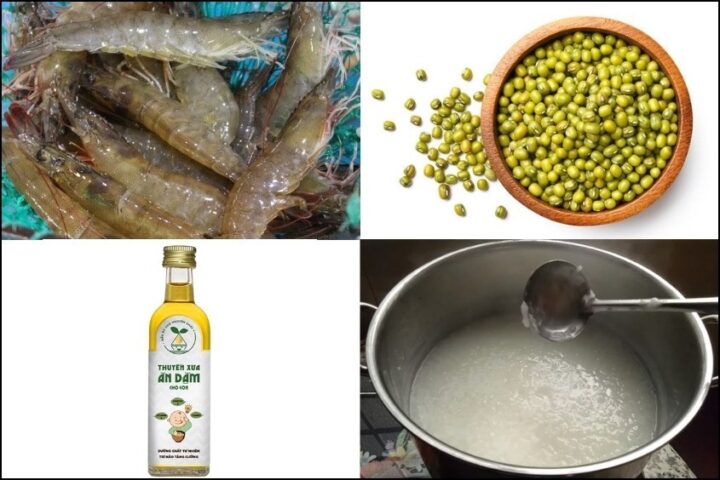 Cháo tôm đậu xanh cơ bản thơm ngon, bổ dưỡng cho bé ăn dặm