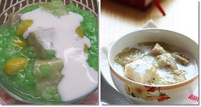 Chén chè khoai môn nóng hổi với nước cốt dừa béo ngậy