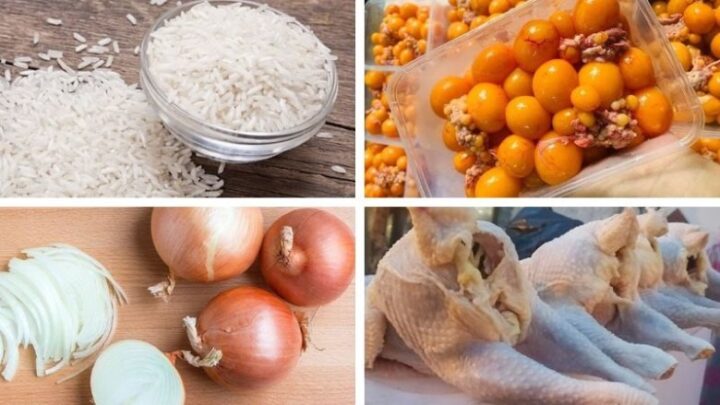 Các nguyên liệu tươi ngon chuẩn bị cho món cơm gà Tam Kỳ truyền thống