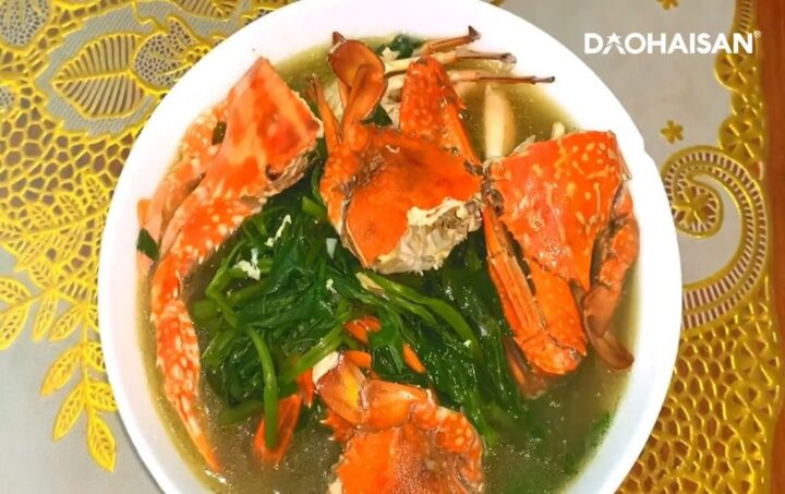 ghe xanh nau rau muong